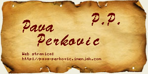 Pava Perković vizit kartica